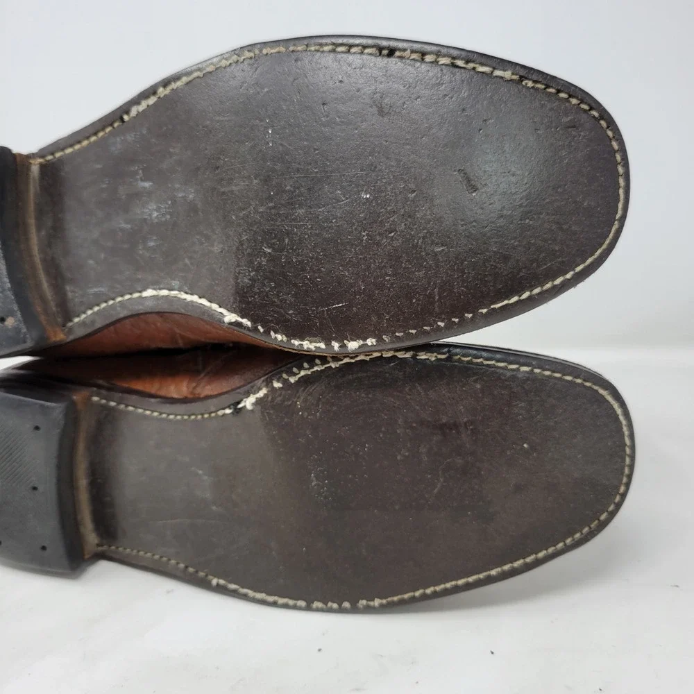 Stuart McGuire Brown Leather Harness Ankle Boots Made in England Mens S907 53636
